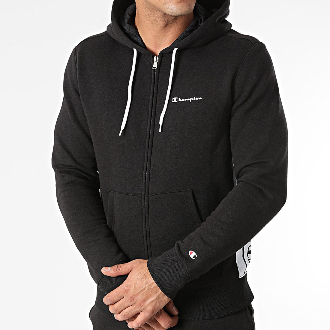 CHAMPION - Hooded Full Zip NBK/NBK/NB