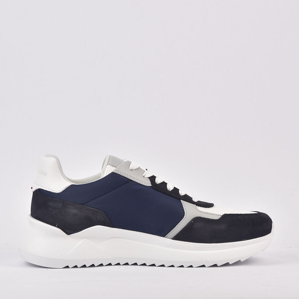 Harmont & Blaine SCARPA UOMO CAMOSCIO TEX FABRIC BLU BIANCO EFM231-061-6230