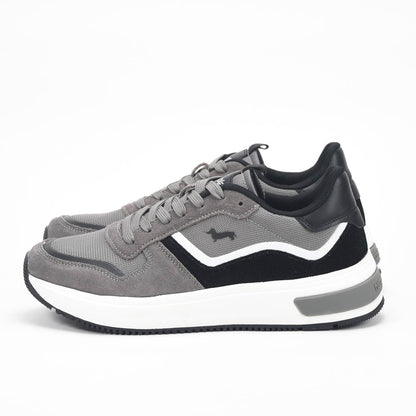 Harmont and Blaine Suede and Technical Fabric Sneakers