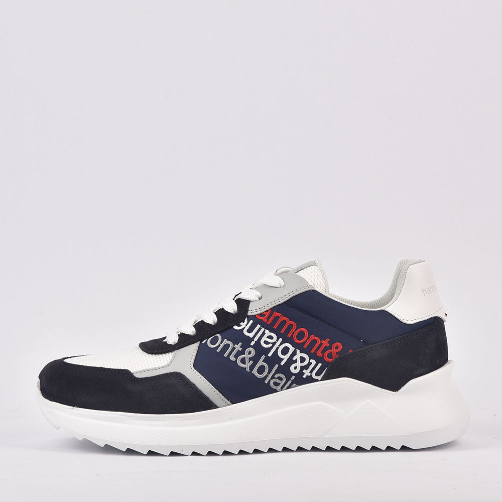 Harmont & Blaine SCARPA UOMO CAMOSCIO TEX FABRIC BLU BIANCO EFM231-061-6230