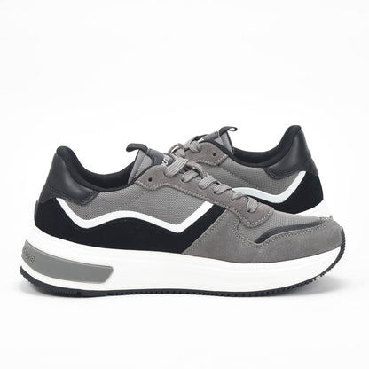 Harmont and Blaine Suede and Technical Fabric Sneakers