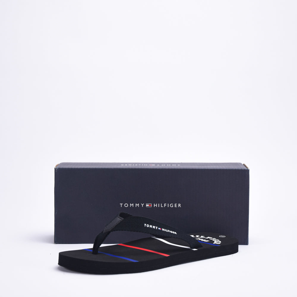 TOMMY HILFIGER STRIPES FLIP FLOP BLACK