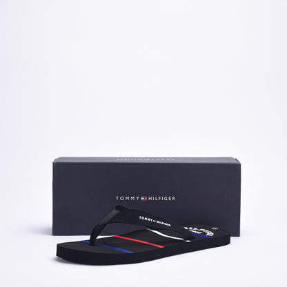 TOMMY HILFIGER STRIPES FLIP FLOP BLACK
