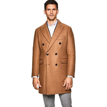 MANTEAU Hackett London Camel Broken Twill DB