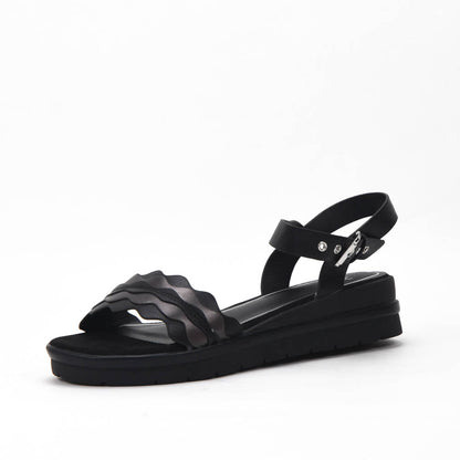 Safety Jogger Sandales Compensées Femme Black Pewter