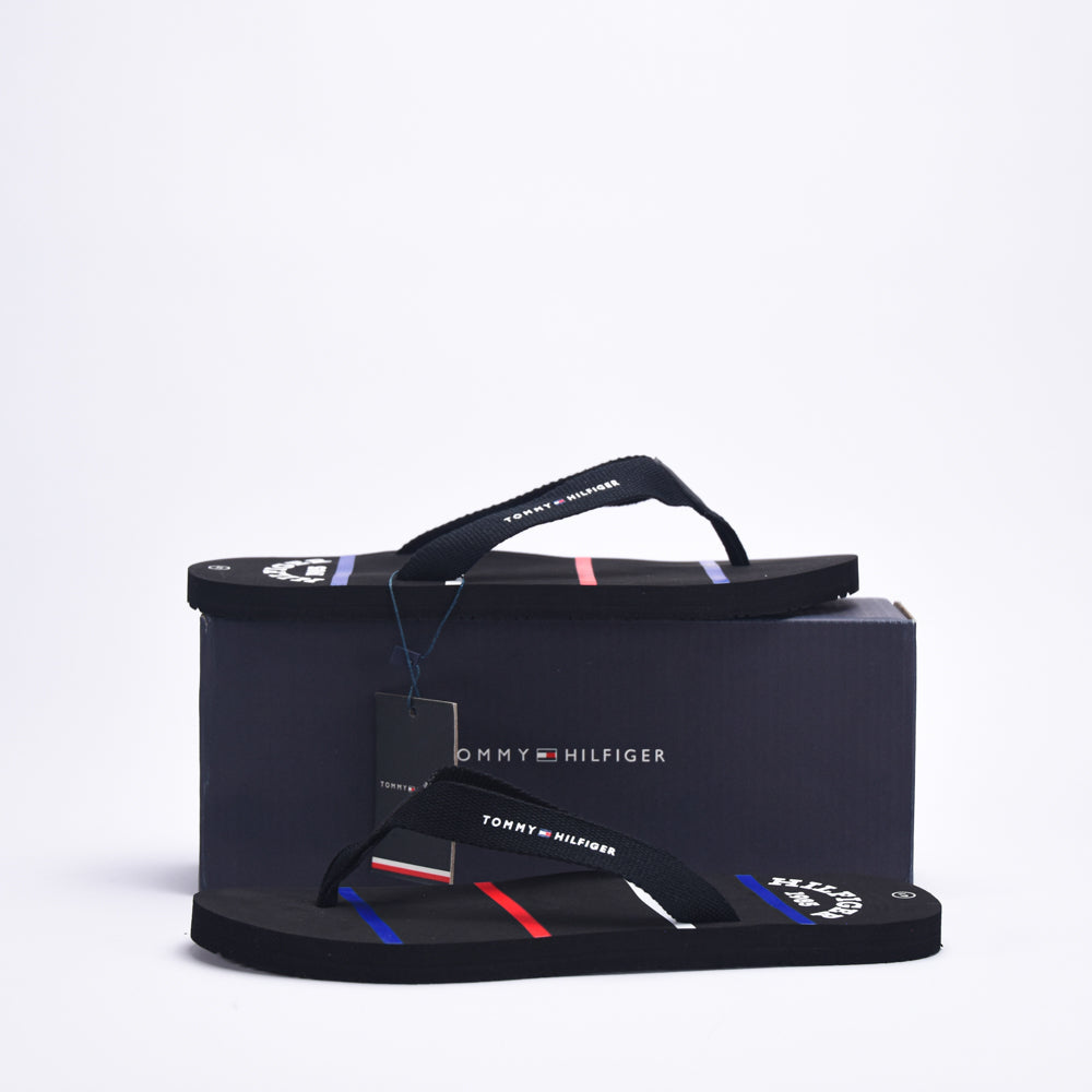 TOMMY HILFIGER STRIPES FLIP FLOP BLACK