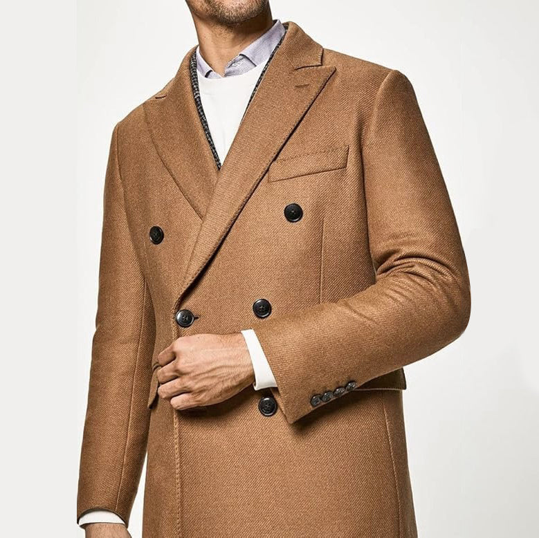 MANTEAU Hackett London Camel Broken Twill DB
