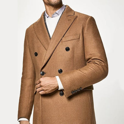MANTEAU Hackett London Camel Broken Twill DB