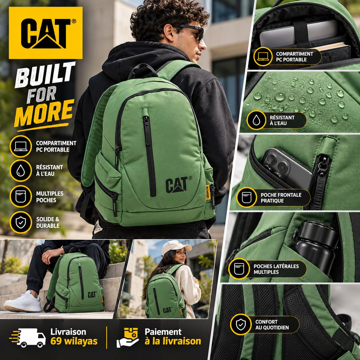 Caterpillar Backpack 20L Elm Green