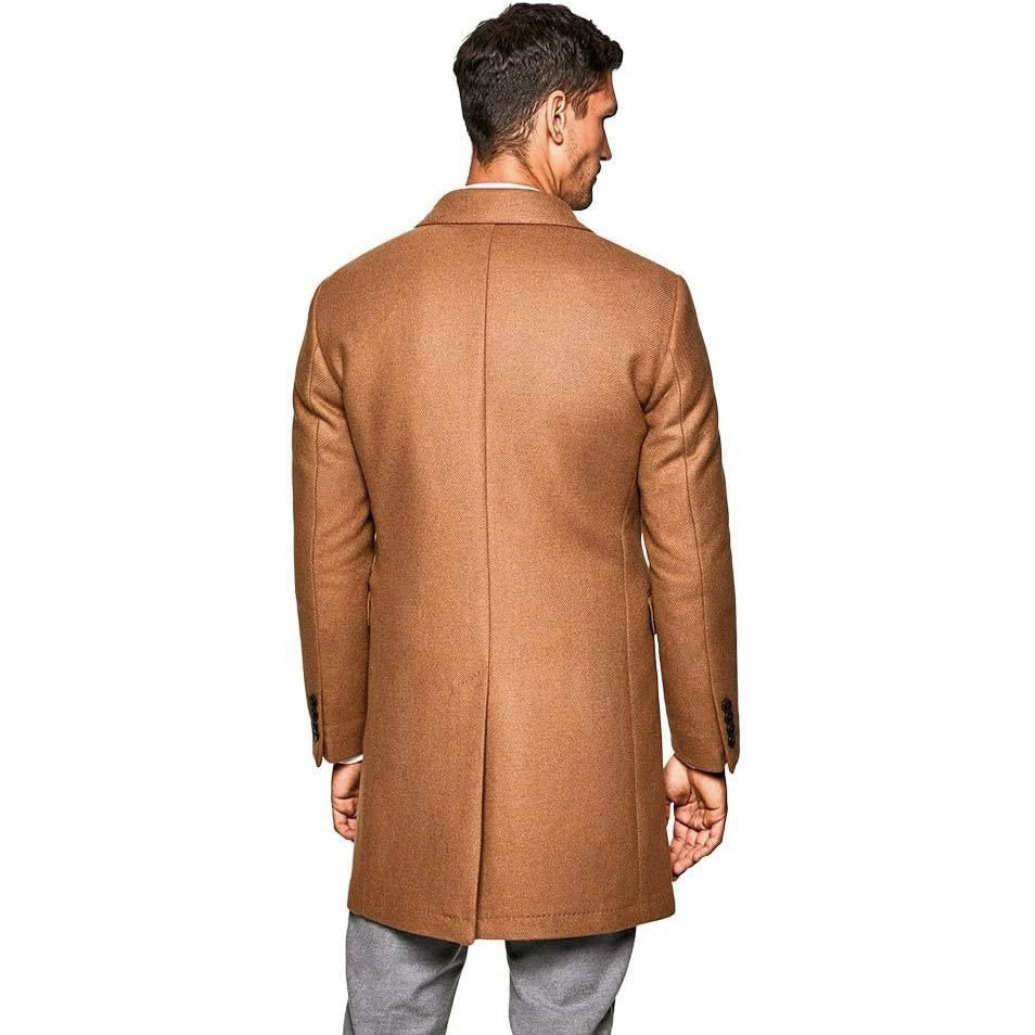 MANTEAU Hackett London Camel Broken Twill DB