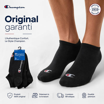 Champion 3-Pack Sneaker Socks Black