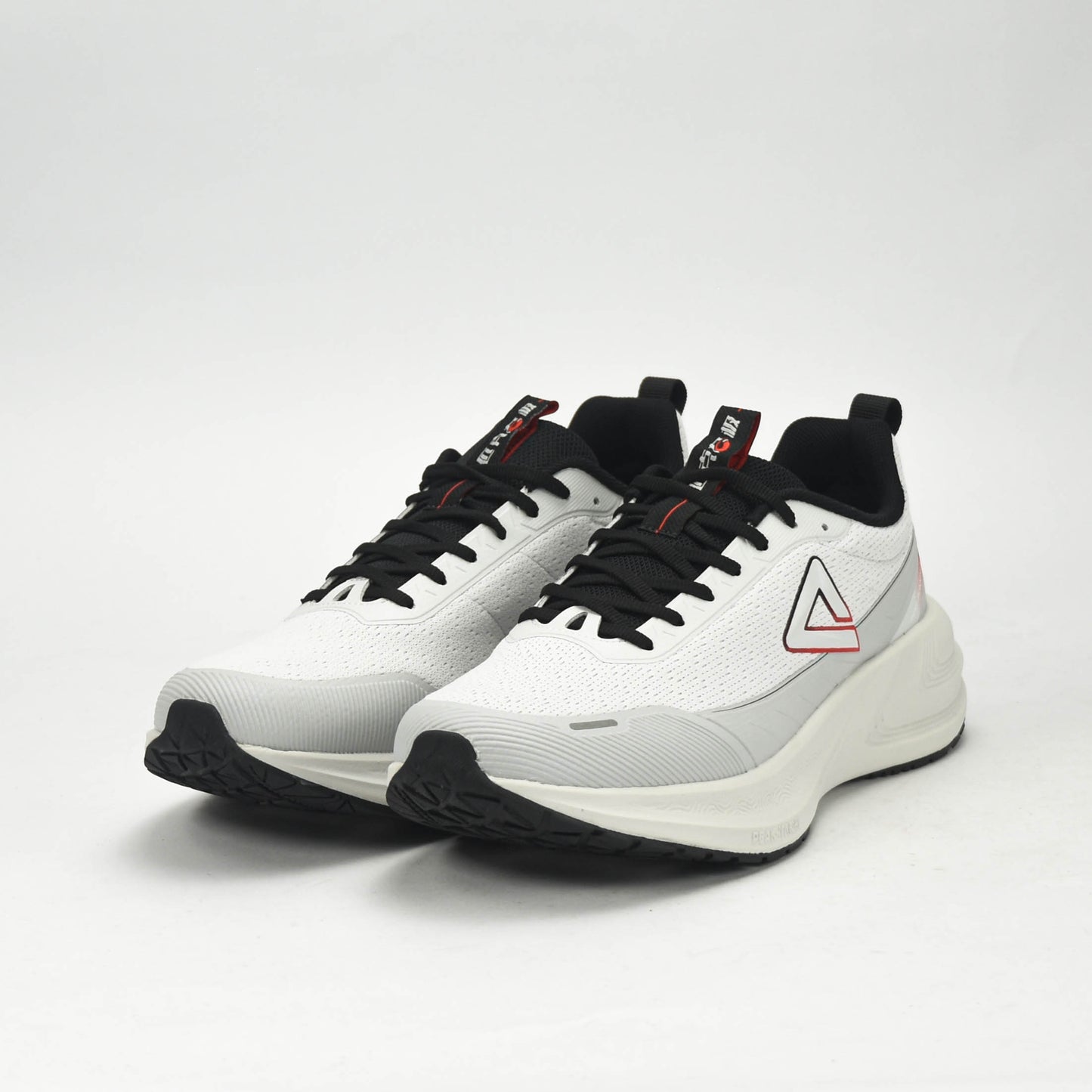 PEAK CUSHION RUNNING SHOES-LT.GREY/BLACK