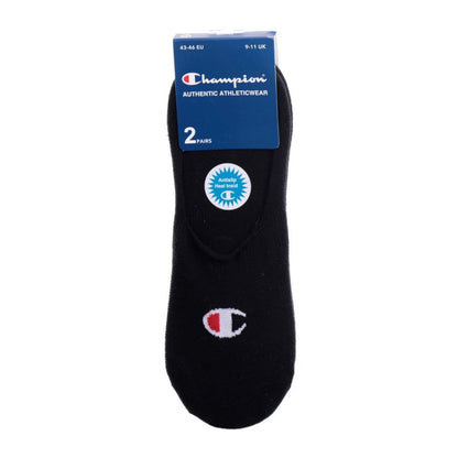 Champion 2-Pack Footie Socks Black