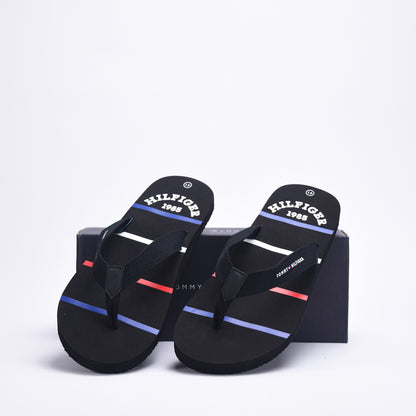 TOMMY HILFIGER STRIPES FLIP FLOP BLACK