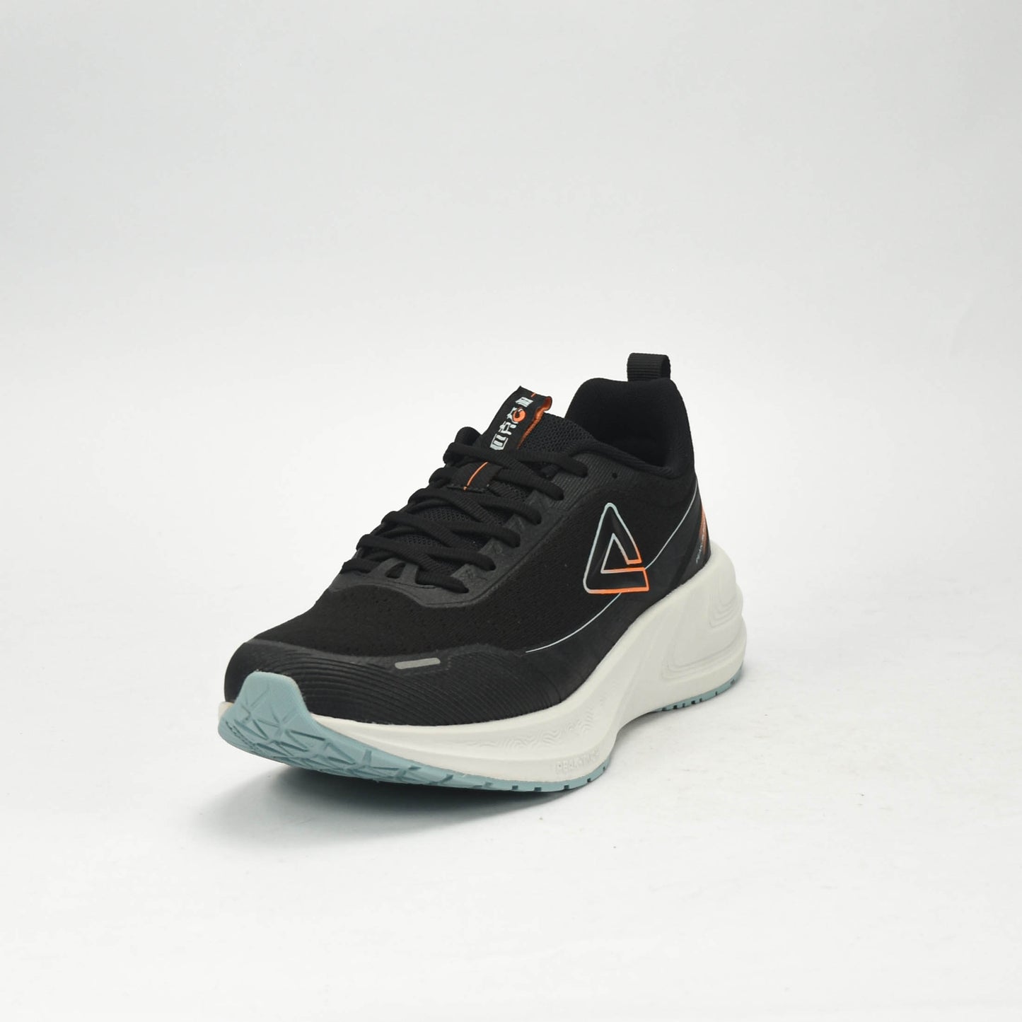 PEAK CUSHION RUNNING SHOES-BLACK/LT.GREY