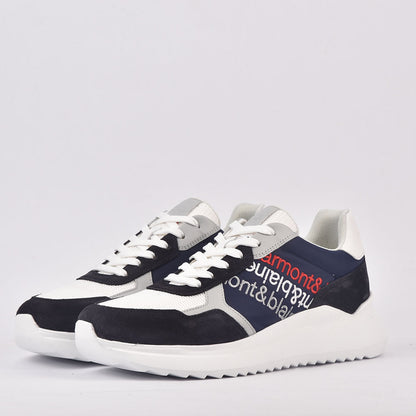 Harmont & Blaine SCARPA UOMO CAMOSCIO TEX FABRIC BLU BIANCO EFM231-061-6230