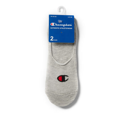 Champion 2-Pack Footie Socks Grey Melange